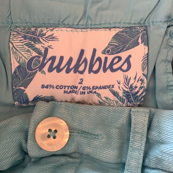 Chubbies Women’s Aqua Shorts - Picture 3 of 4